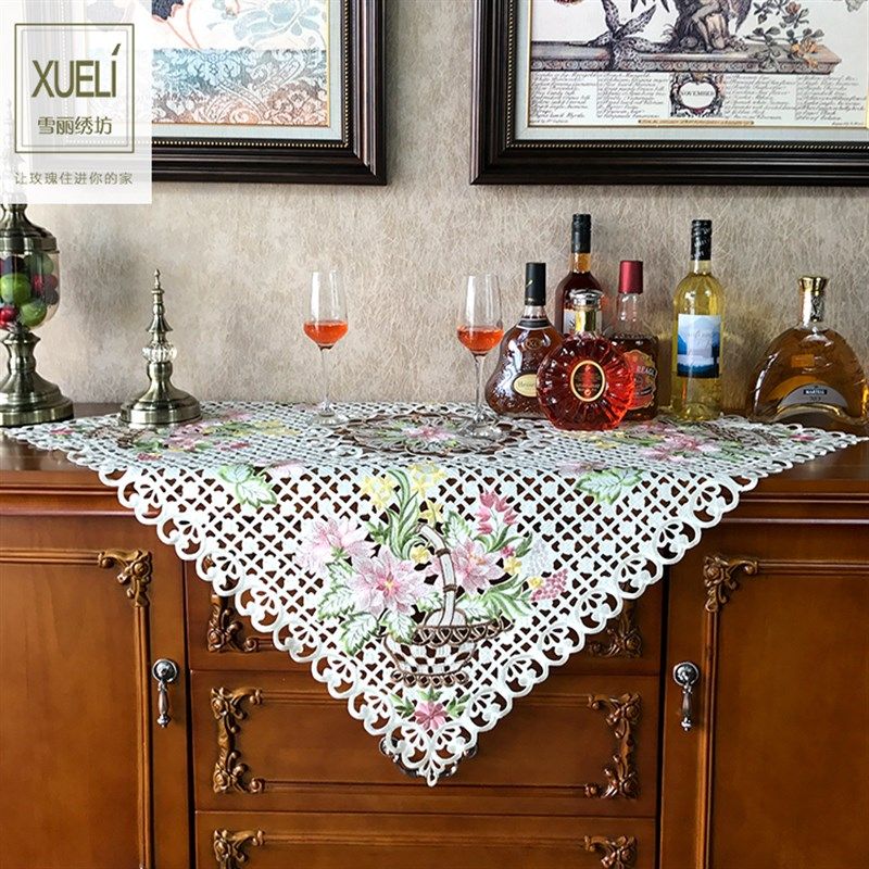田园布艺欧式重工电脑绣花圆桌布桌垫圆柱空调盖巾帘《天竺牡丹》,淘宝优惠券,粉丝福利购,淘宝优惠卷