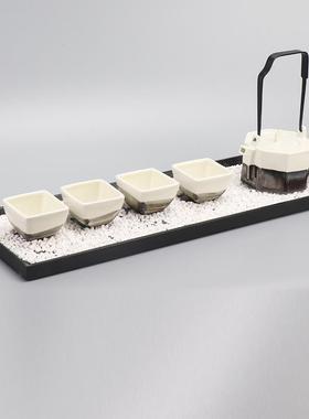 新室中式创QY-813意八角陶瓷具托盘套展装摆件样板房茶茶茶房厅软