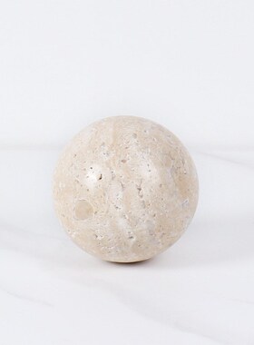 轻奢天然大理石圆球摆件 样板间售楼处客厅玄关桌面软装饰品镇宅