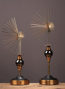 美式创意抽象金属摆件家居玄关办公室样板房客厅新房乔迁送礼摆设