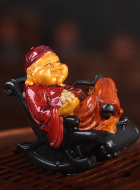 创意地主老财变色茶宠摆件摇椅财主茶玩茶台盘茶具配件茶桌装饰品