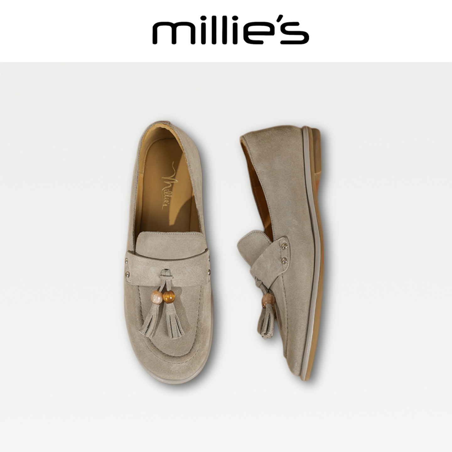 MILLIE'S/妙丽2025新款法式复古纯色芭蕾鞋玛丽珍鞋平底单鞋女C,淘宝优惠券,粉丝福利购,淘宝优惠卷