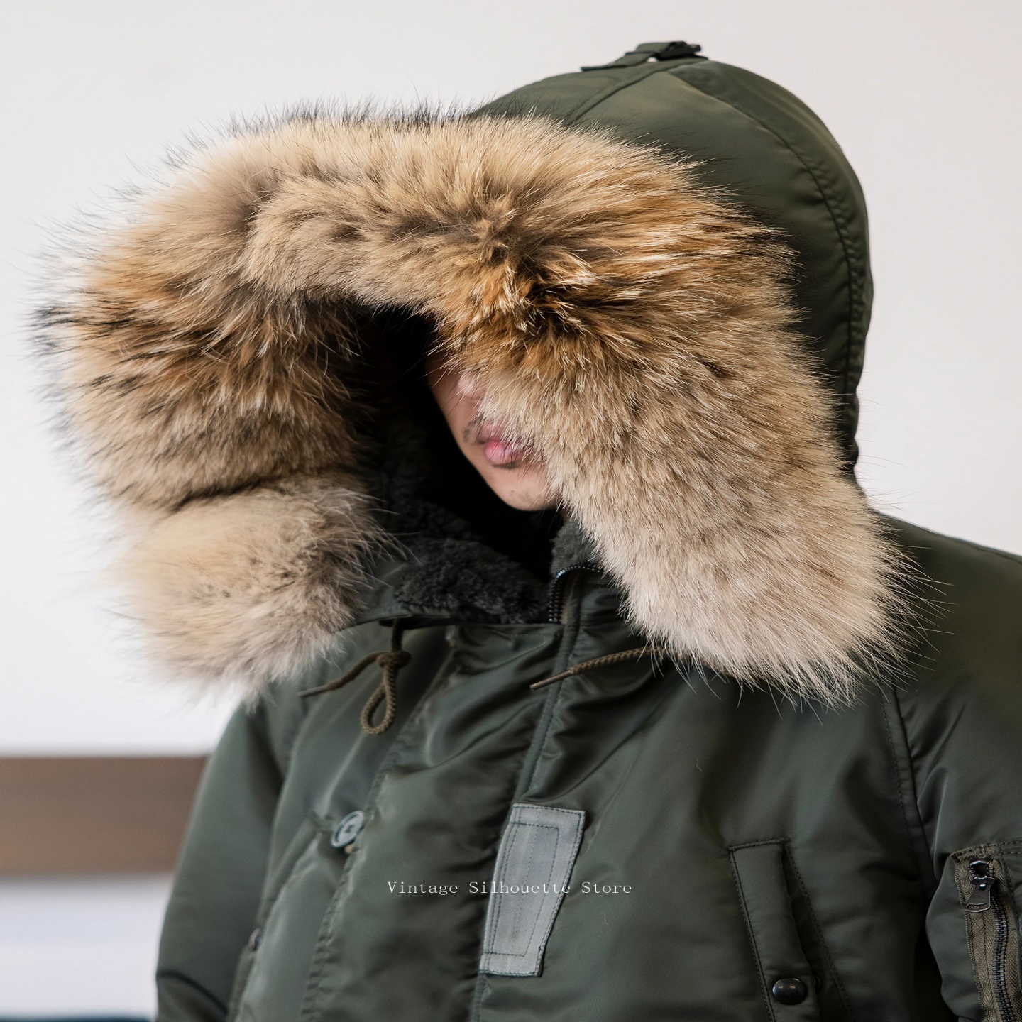 Red Tornado Type N-3B Snorkel Parka Winter Men's Mid Length - 图1