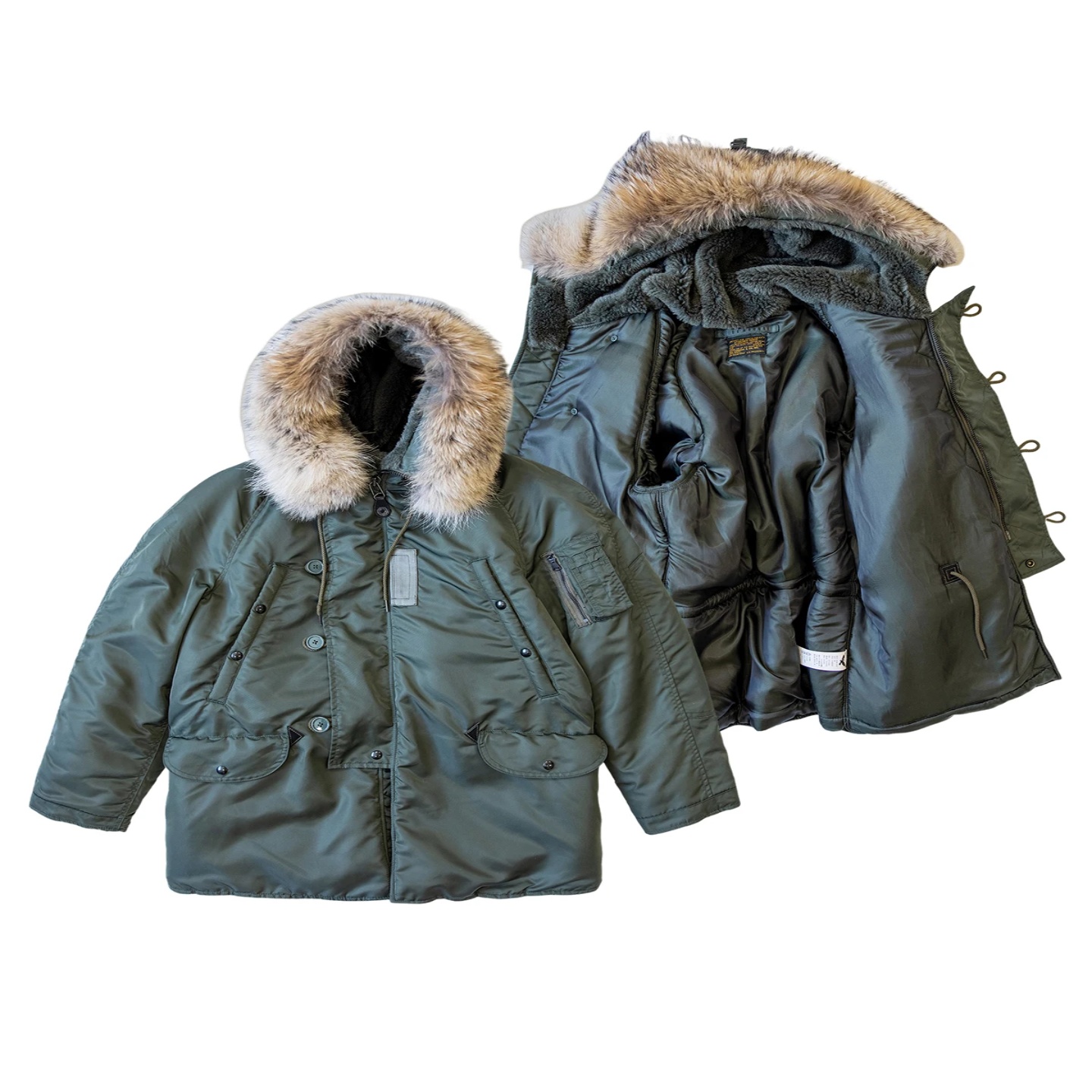 Red Tornado Type N-3B Snorkel Parka Winter Men's Mid Length - 图3