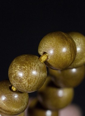 【颗颗水波】四川金丝楠木手串108颗男女款8mm佛珠手链文玩把玩