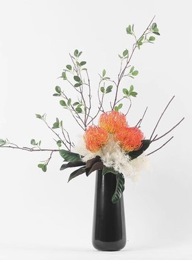 现代玻璃花器花艺摆件售楼处样板间客厅酒店玄关处盆景装饰品摆设