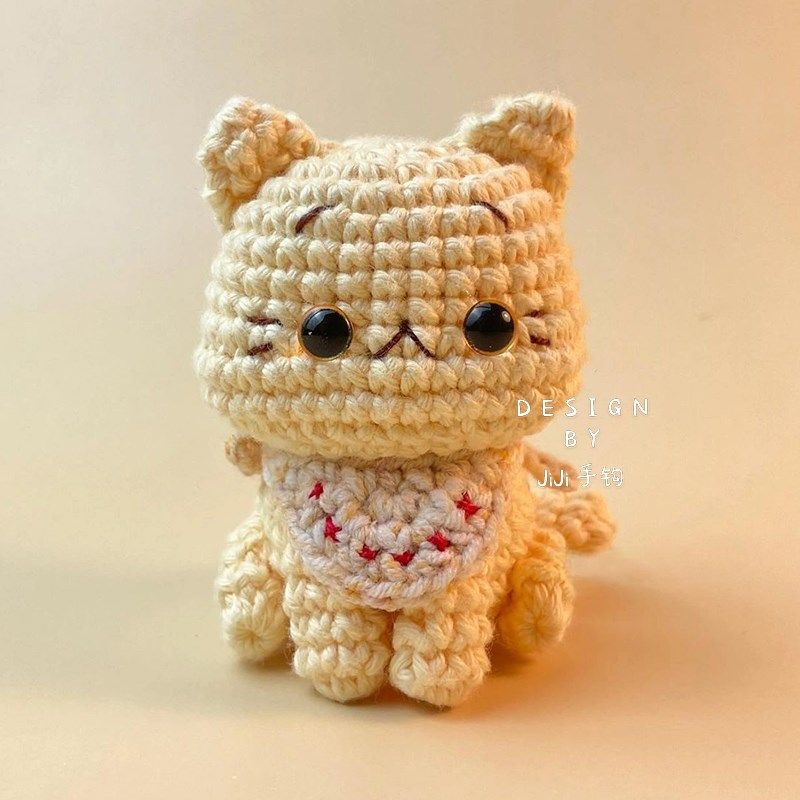 桌面摆件送闺蜜小猫情侣礼物五股线diy编织手工牛奶棉毛线材料包,淘宝优惠券,粉丝福利购,淘宝优惠卷