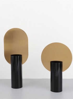 中式金属金色铁艺花插样板房售楼部卧室书房客P厅餐厅桌面玄关摆