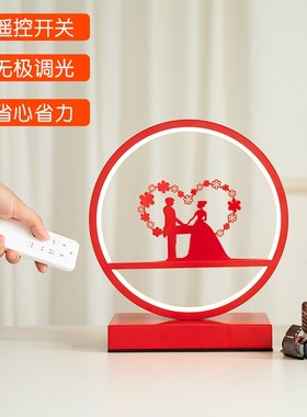 新婚礼物送新人闺蜜高档实用新娘客厅摆件订M婚结婚床头台灯装饰