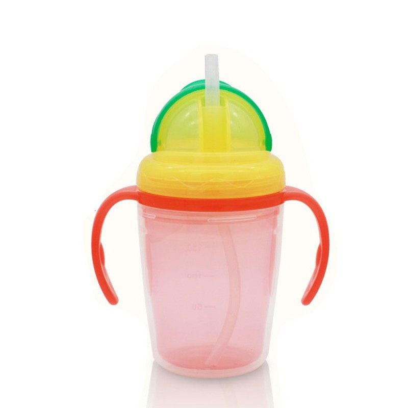 双层隔热保温水杯宝宝喝水杯带手柄儿童学饮杯婴儿吸管杯训练水杯,淘宝优惠券,粉丝福利购,淘宝优惠卷