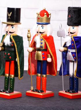 新款欧式布贴38cm 披风胡桃夹子国王 士兵木偶 婚礼宴会摆台摆件