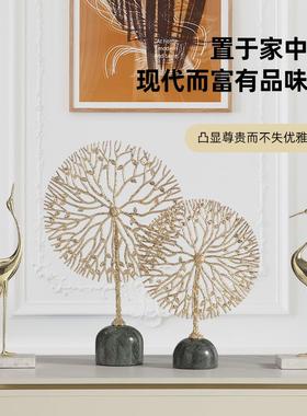 现代轻奢水晶仙鹤客厅摆件电视柜玄关样板房软装饰品高档乔迁礼物