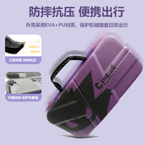 适用迈从ACE60/68pro机械键盘收纳包jet75/X75 V2键鼠电竞包G87/K99 V2/Mix87/GX87 V2/k87/收纳盒配件保护包 - 图1