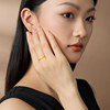 Laomiao Gold Galaxy Frosted Ring Pure Gold Women's Couple Ring Valentine's Day Birthday Gift for Girlfriend and Wife