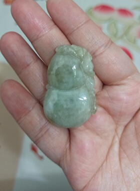 天然翡翠吊坠雕刻件手把件