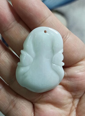 天然翡翠吊坠雕刻件手把件飘花