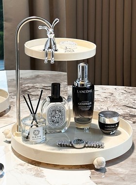 入户门口玄关钥匙摆件收纳盒轻奢托盘装饰品桌面杂物鞋柜上置物架