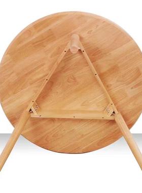 北欧实木圆形餐桌简约现代桌椅组合家用餐厅圆桌吃饭桌餐台洽谈桌