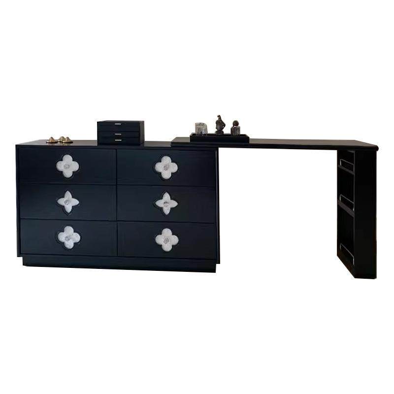 实木梳妆台斗柜一体法式复古现代简约可伸缩化妆桌床尾收纳柜组合,淘宝优惠券,粉丝福利购,淘宝优惠卷