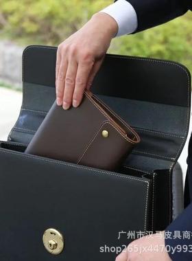 疯马真皮按扣复古手帳本时髦手帐便携随身多功能日记本拿