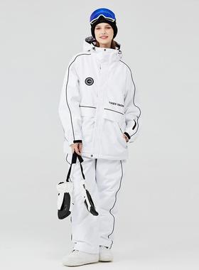 滑雪服男女款冬季户外单板双板滑雪衣滑雪服套装雪乡保暖加厚