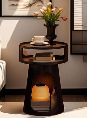 法式复古床头柜铁艺卧室简约床边柜小户型沙发边几创意床头置物架