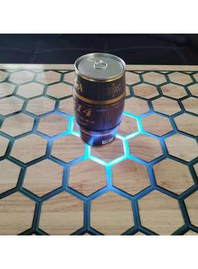 #智能触摸人体感应树脂河流桌发光灯光桌子茶几桌面