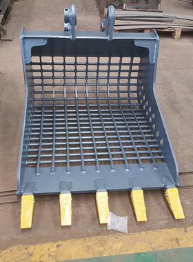 中旺网格斗沟渠清洁用挖机筛分斗岩石加固网格斗