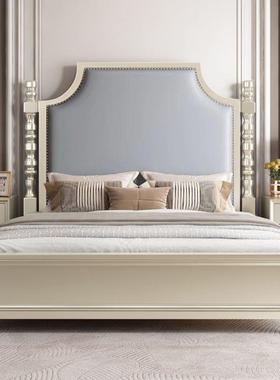 实木床美式轻奢法式小户型复古床主卧实木双人床现代简约儿童床