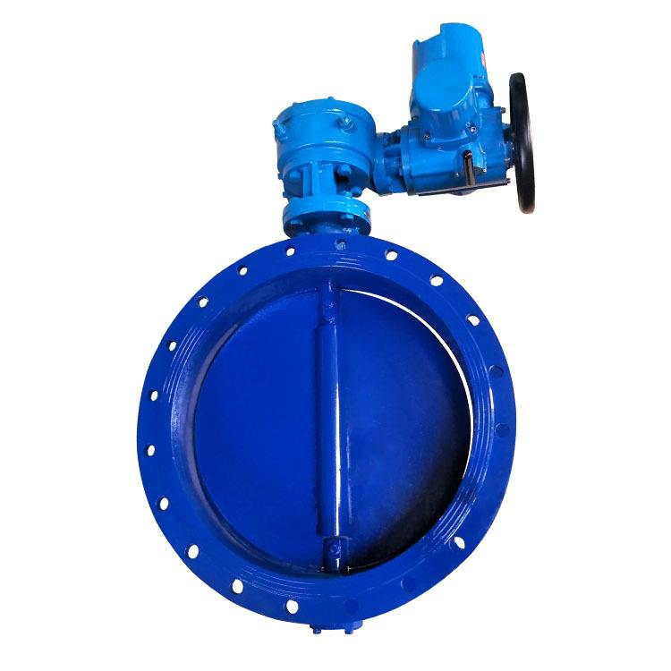 D41W-6P手动蜗轮法兰对夹蝶阀高性能双偏心调节型硬密封铸铁阀门 - 图3