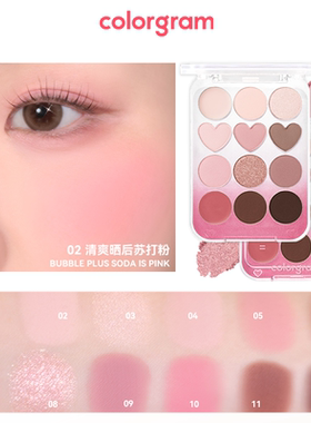 colorgram12色哑光眼影盘修容