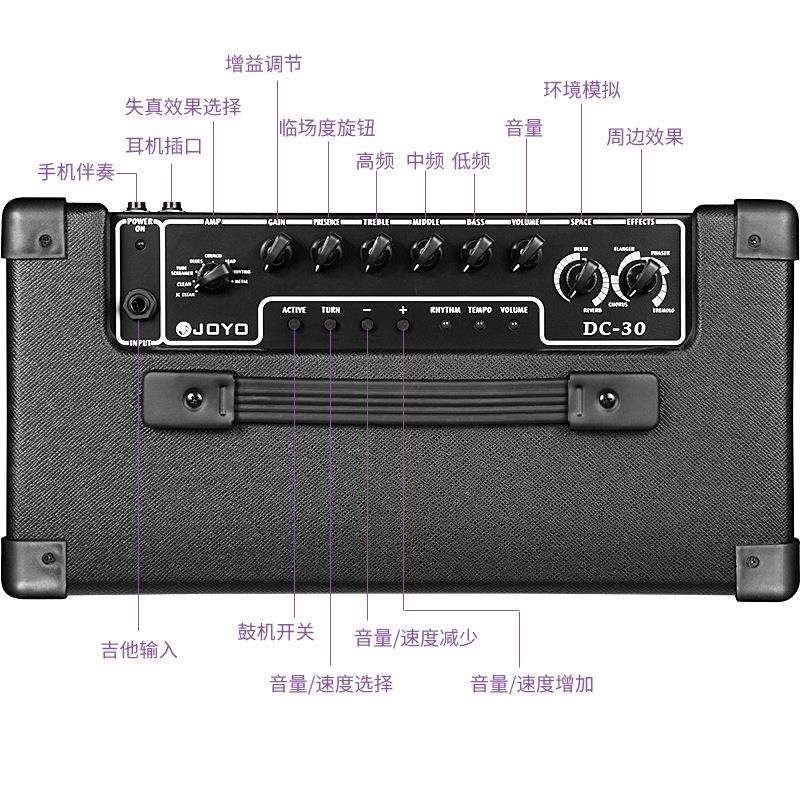 JOYO吉他音箱便携民谣木吉他音箱电吉他户外弹唱音箱练习音箱音响 - 图0