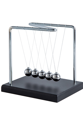 高档简约几何ZN形金属牛顿摆物理能量守恒撞碰球办公室摆件礼物男