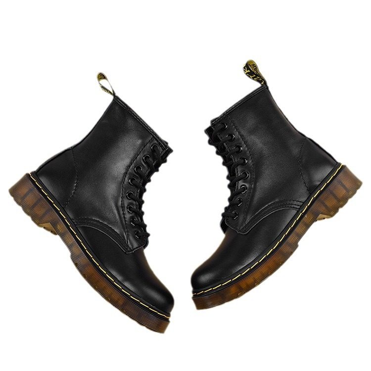 书外马丁靴男女情侣款2025年冬季新款英伦真皮圆头大码工装靴,淘宝优惠券,粉丝福利购,淘宝优惠卷