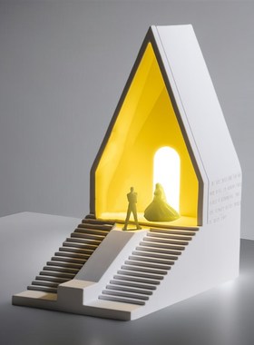 结婚礼物教堂小夜灯卧室氛围床头灯摆件新人订婚礼品情侣创意礼物