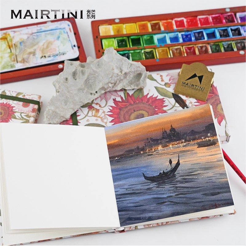 马蒂尼新品2025年纯棉迷你手账本布面水彩素描速写本写生便携美术,淘宝优惠券,粉丝福利购,淘宝优惠卷
