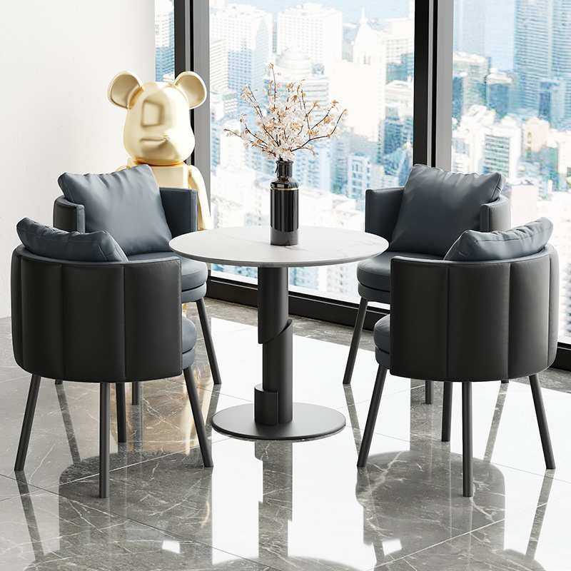 商用可旋转洽谈椅轻奢现代会客休闲接待桌椅组合酒店展厅一桌四椅,淘宝优惠券,粉丝福利购,淘宝优惠卷