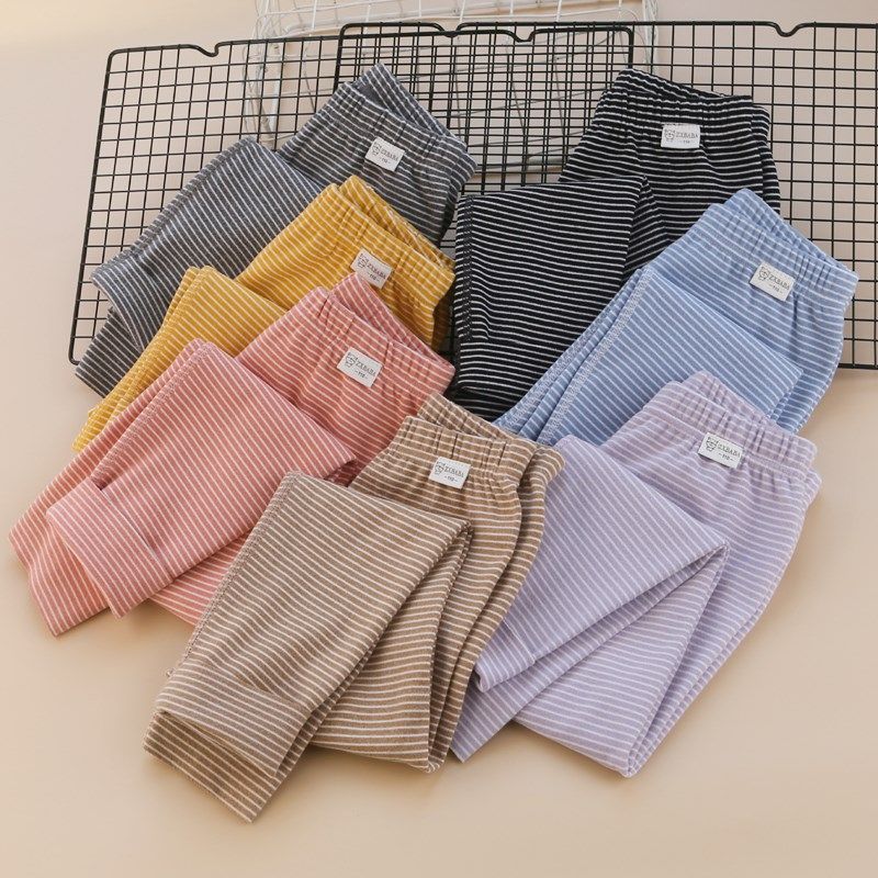 儿童磨毛德绒中厚保暖裤冬款男女童条纹无骨弹力秋裤宝宝打底裤子,淘宝优惠券,粉丝福利购,淘宝优惠卷