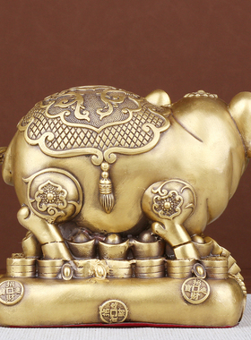 铜猪摆件纯铜富足猪百财猪生肖猪客厅店铺办公室装饰乔迁开业礼品
