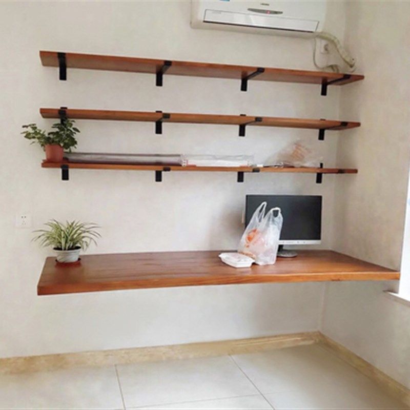 实木一字隔板墙壁架客厅展示架搁板微波炉架复古搁板客厅酒架书架,淘宝优惠券,粉丝福利购,淘宝优惠卷