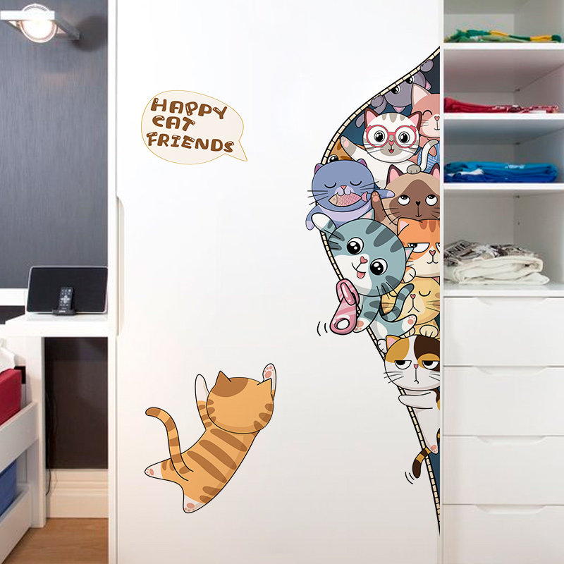 纸柜子翻新墙纸自粘儿童房墙面装饰门纸卡通墙画,淘宝优惠券,粉丝福利购,淘宝优惠卷