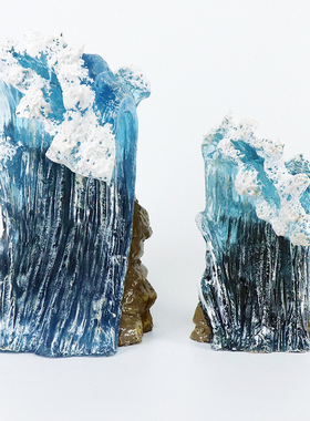 现代新抽象海浪艺术装饰品雕塑样板房售楼处酒店客厅玄关