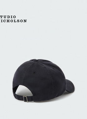 STUDIO NICHOLSON中性休闲四季通用LOGO棒球帽棉质帽子藏青色