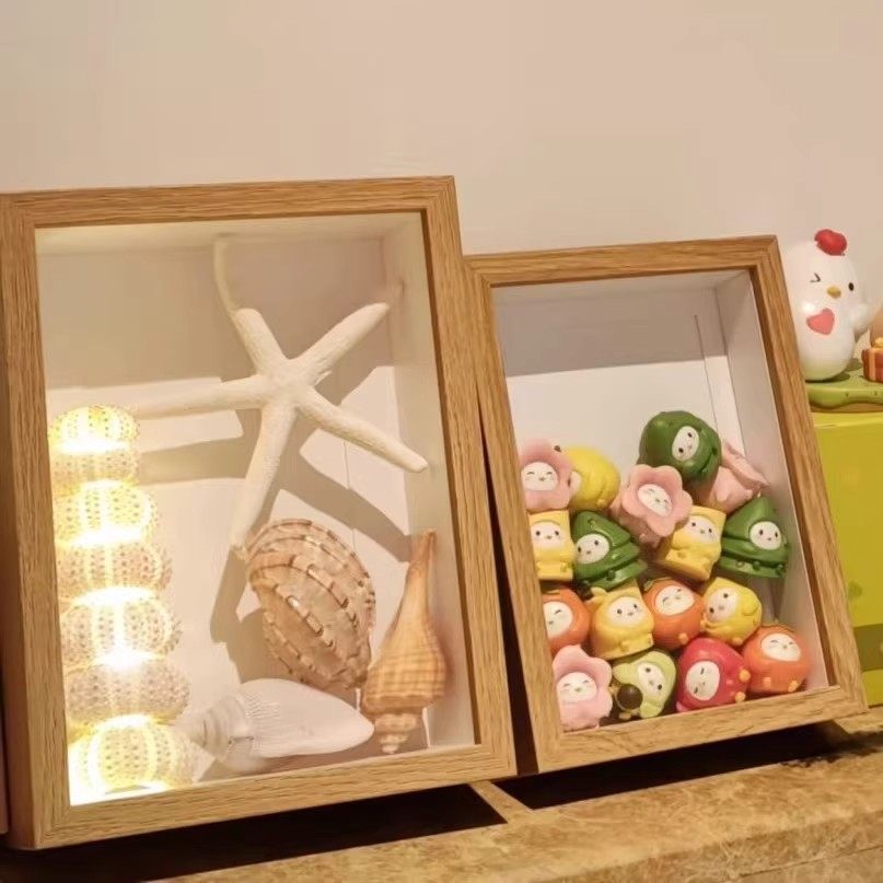 2025新款立体中空相框透明大尺寸7寸8寸手办展示框纯木质相框摆台,淘宝优惠券,粉丝福利购,淘宝优惠卷