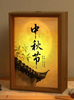 创意氛围灯古风光影相框小夜灯