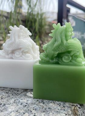 厂家直销超自然行动组鬼玺模型和田玉青玉九龙玉玺印章办公室风水