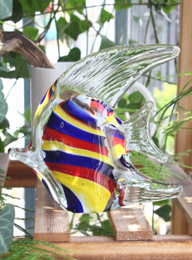 手工艺品琉璃燕鱼海洋馆纪念品动物摆件鱼缸布景家居玄关装饰礼物