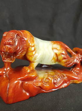 天然玉石岫玉十二生肖摆件玉老鼠牛老虎兔子龙蛇马羊猴子鸡狗猪