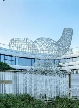 不锈钢镂空大象雕塑n户外园林大型动物发光摆件商场售楼部草坪装