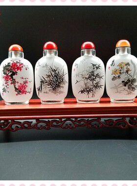 子轩高档精品套装内画鼻烟壶手工工艺品摆件商务礼品送老师送老外